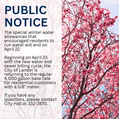Public Notice to Stop Running Water