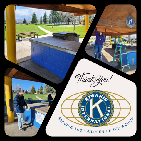 Photo Collage of North Park Improvements made by Kiwanis